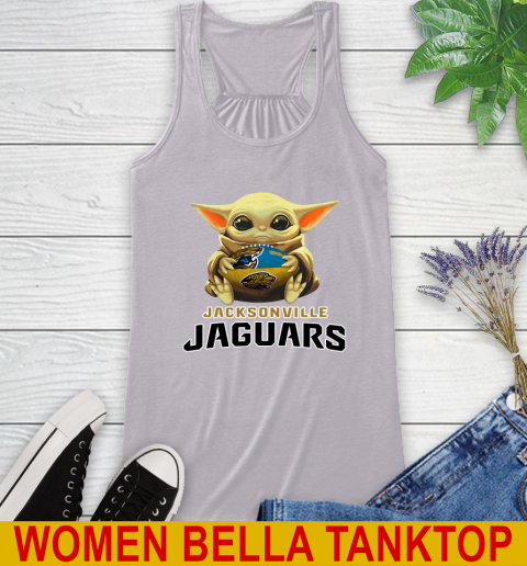 NFL Football Jacksonville Jaguars Baby Yoda Star Wars Shirt Racerback Tank 5