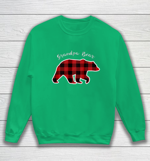 GRANDPA BEAR Men Red Plaid Christmas Pajama Family Gift Sweatshirt 5