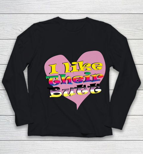 I Like Their Butt Non Binary Pride Youth Long Sleeve