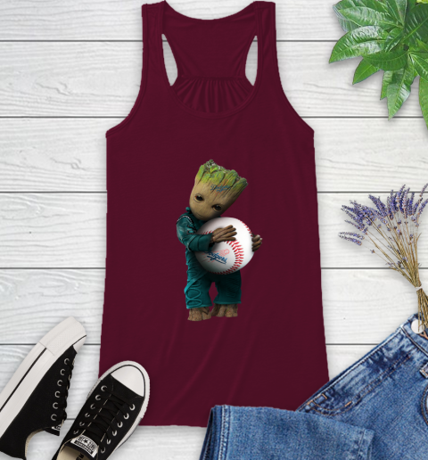 MLB Groot Guardians Of The Galaxy Baseball Sports Los Angeles Dodgers Racerback Tank 3