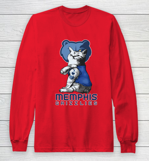 NBA Basketball My Cat Loves Memphis Grizzlies Long Sleeve T-Shirt 7
