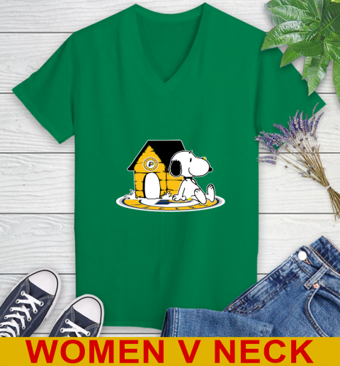 NBA Basketball Indiana Pacers Snoopy The Peanuts Movie Shirt Women's V-Neck T-Shirt 6