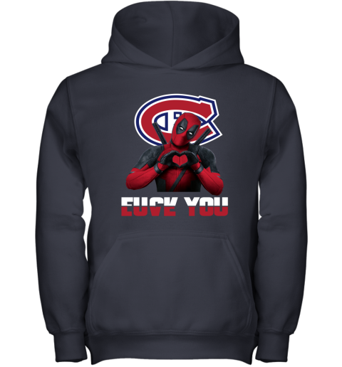 NHL Montreal Canadiens Deadpool Love You Fuck You Hockey Sports 2HnMKPXKJVo youth hoodie 43 95 151514 front navy