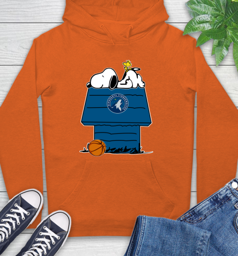 Minnesota Timberwolves NBA Basketball Snoopy Woodstock The Peanuts Movie Hoodie 5