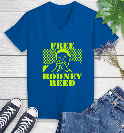 Freee rodney reed Women's V-Neck T-Shirt 11 Freee rodney reed Women's V-Neck T-Shirt - Image 11