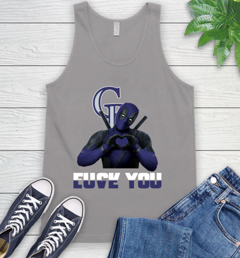 MLB Colorado Rockies Deadpool Love You Fuck You Baseball Sports Tank Top 3