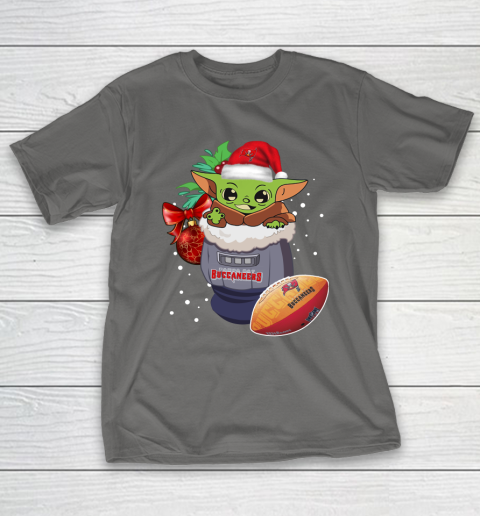 Tampa Bay Buccaneers Christmas Baby Yoda Star Wars Funny Happy NFL T-Shirt 9