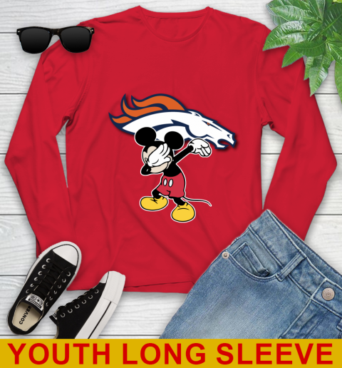 Denver Broncos NFL Football Dabbing Mickey Disney Sports Youth Long Sleeve 12 Denver Broncos NFL Football Dabbing Mickey Disney Sports Youth Long Sleeve - Image 12
