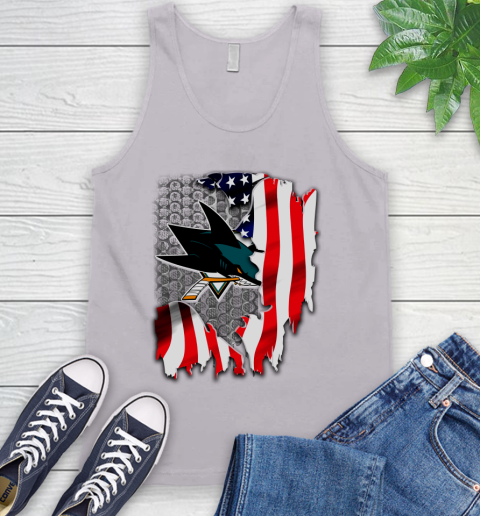 San Jose Sharks NHL Hockey American Flag Tank Top 3