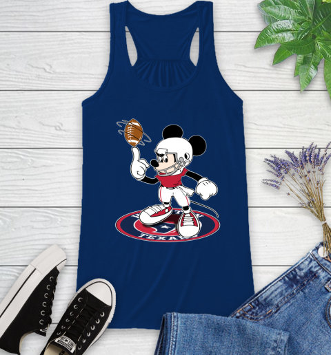 NFL Football Houston Texans Cheerful Mickey Disney Shirt Racerback Tank 8