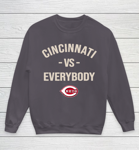 Cincinnati Reds Vs Everybody Youth Sweatshirt 5