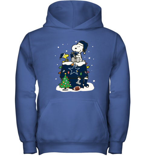 A Happy Christmas With Dallas Cowboys Snoopy Youth Hoodie