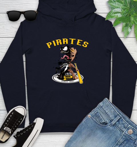 MLB Pittsburgh Pirates Baseball Venom Groot Guardians Of The Galaxy Youth Hoodie 4