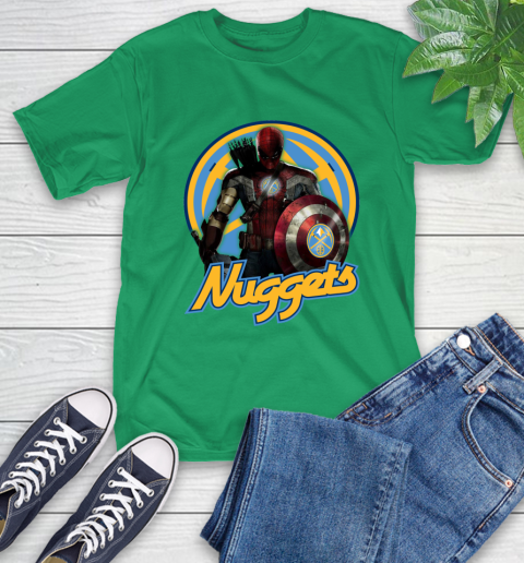 Denver Nuggets NBA Basketball Captain America Thor Spider Man Hawkeye Avengers T-Shirt 7