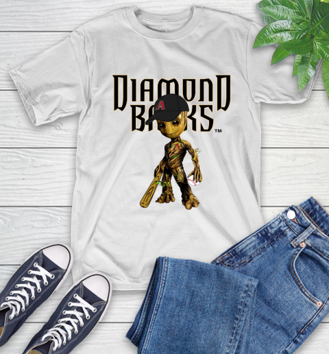 MLB Arizona Diamondbacks Groot Guardians Of The Galaxy Baseball T-Shirt