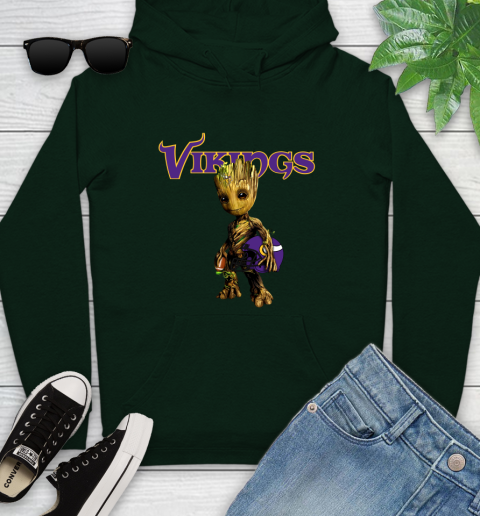 Minnesota Vikings NFL Football Groot Marvel Guardians Of The Galaxy Youth Hoodie 13