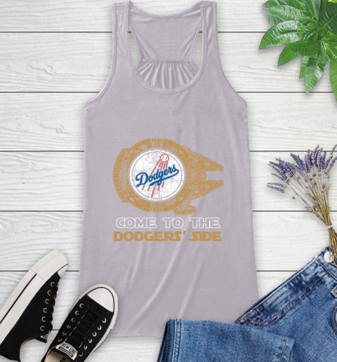 MLB Come To The Los Angeles Dodgers Side Star Wars Baseball Sports Racerback Tank 4