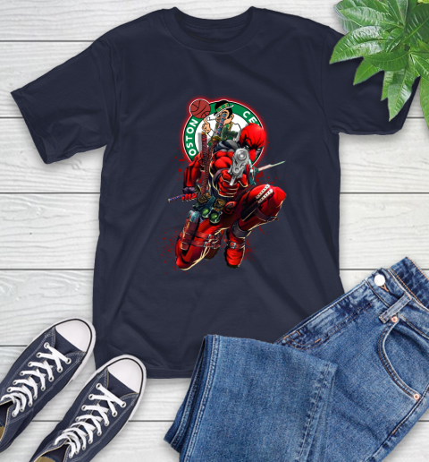 NBA Deadpool Marvel Comics Sports Basketball Boston Celtics T-Shirt 4