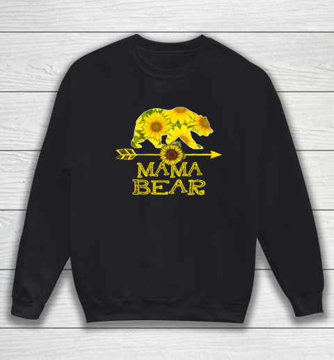 Mama Bear Sunflower T Shirt Funny Mother Father Gift Sweatshirt