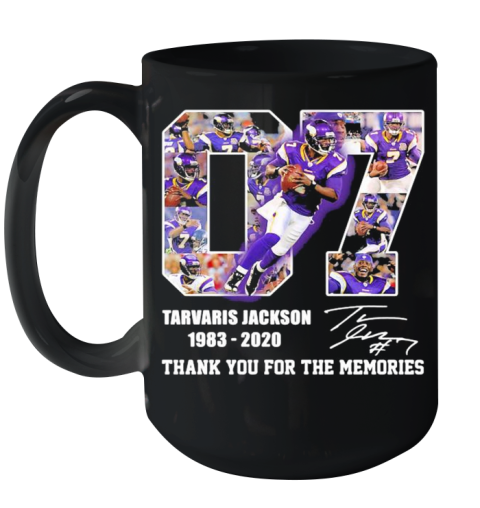 07 Tarvaris Jackson 1983 2020 Thank You For The Memories Signature Ceramic Mug 15oz