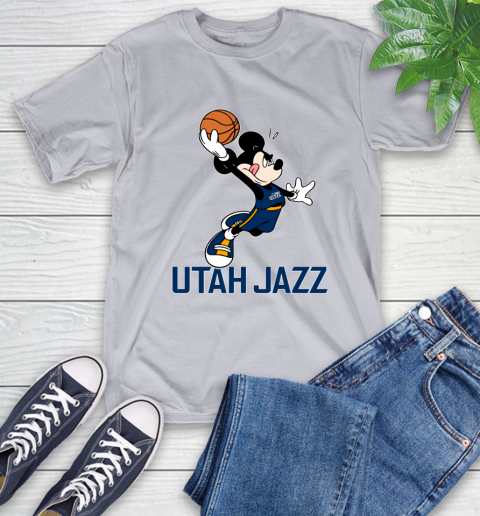 NBA Basketball Utah Jazz Cheerful Mickey Mouse Shirt T-Shirt 6
