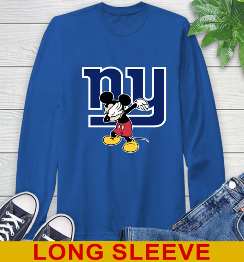 New York Giants NFL Football Dabbing Mickey Disney Sports Long Sleeve T-Shirt 9