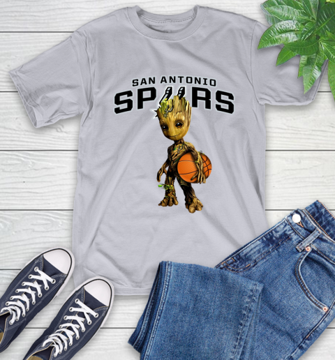 San Antonio Spurs NBA Basketball Groot Marvel Guardians Of The Galaxy T-Shirt 6