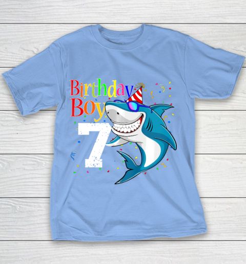 Kids 7th Birthday Boy Shark Shirts 7 Jaw Some Four Tees Boys 7 Years Old Youth T-Shirt 8