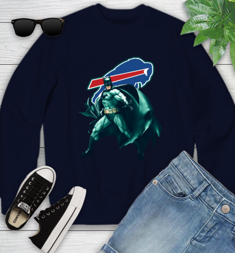 NFL Batman Football Sports Buffalo Bills Youth Sweatshirt 3