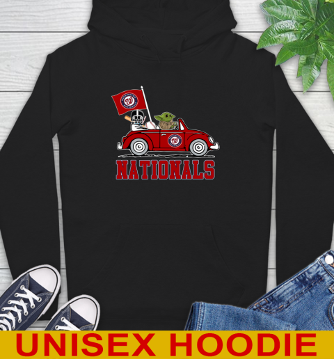 MLB Baseball Washington Nationals Darth Vader Baby Yoda Driving Star Wars Shirt Hoodie 2