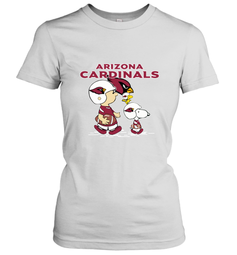 Arizona Cardinals Let's Play Football Together Snoopy NFL Women's T-Shirt