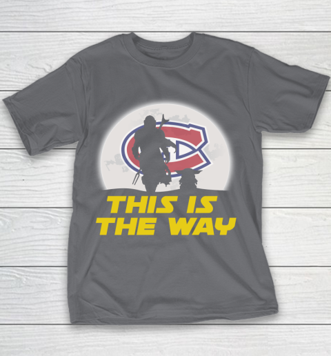 Montreal Canadiens NHL Ice Hockey Star Wars Yoda And Mandalorian This Is The Way Youth T-Shirt 5