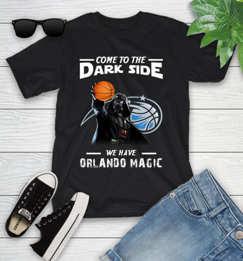 NBA Come To The Dark Side We Have Orlando Magic Star Wars Darth Vader Basketball Youth T-Shirt