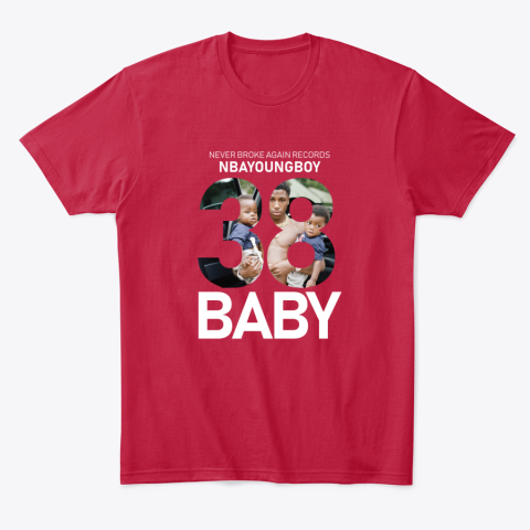 dj1x nba youngboy classic t shirt 2 front red