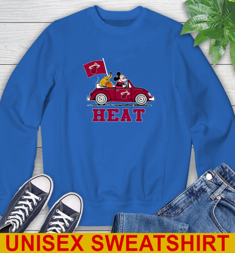 NBA Basketball Miami Heat Pluto Mickey Driving Disney Shirt Sweatshirt 9