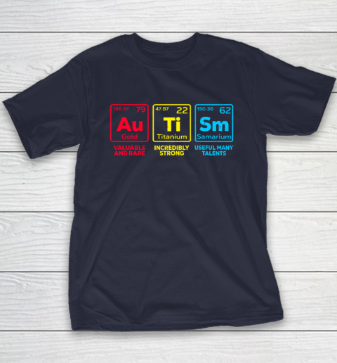 Autism Awareness Elements Periodic Table Youth T-Shirt 2