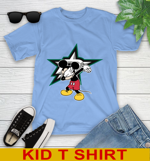Dallas Stars NHL Hockey Dabbing Mickey Disney Sports Youth T-Shirt 11