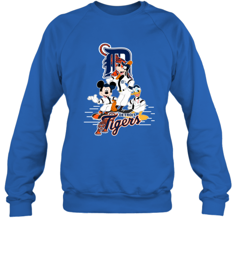 MLB Detroit Tigers Mickey Mouse Donald Duck Goofy Baseball T Shirt Hoodie