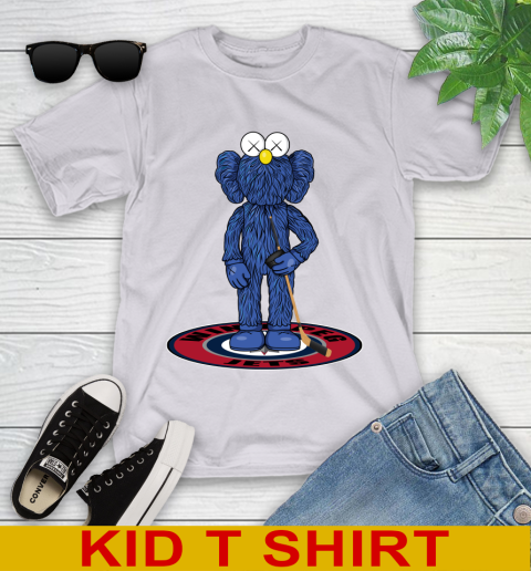 NHL Hockey Winnipeg Jets Kaws Bff Blue Figure Shirt Youth T-Shirt 5