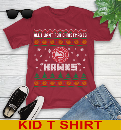 NBA All I Want For Christmas Is Atlanta Hawks Basketball Sports 108