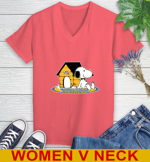 NBA Basketball Denver Nuggets Snoopy The Peanuts Movie Shirt Women's V-Neck T-Shirt 7
