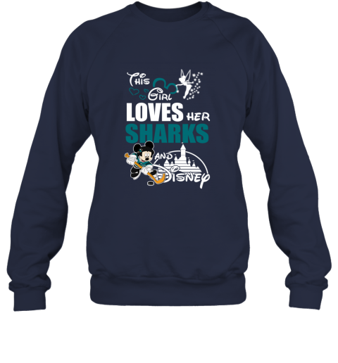 Girl Love Her SAN JOSE SHARKS And Mickey Disney shx2 girl love her san jose sharks and mickey disney sweatshirt 35 front navy