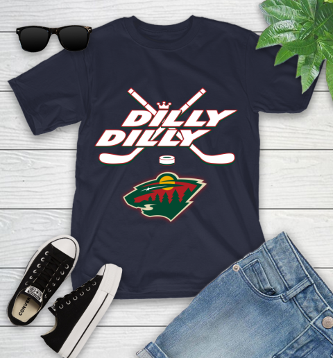 NHL Minnesota Wild Dilly Dilly Hockey Sports Youth T-Shirt 3