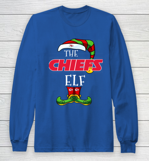 Kansas City Chiefs Christmas ELF Funny NFL Long Sleeve T-Shirt 6