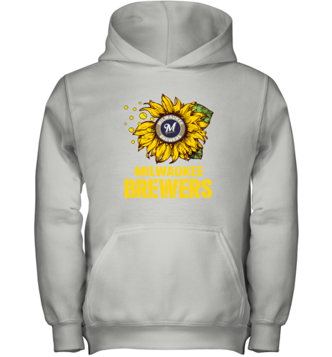 Brewers Sunflower MLB Baseball Youth Hoodie