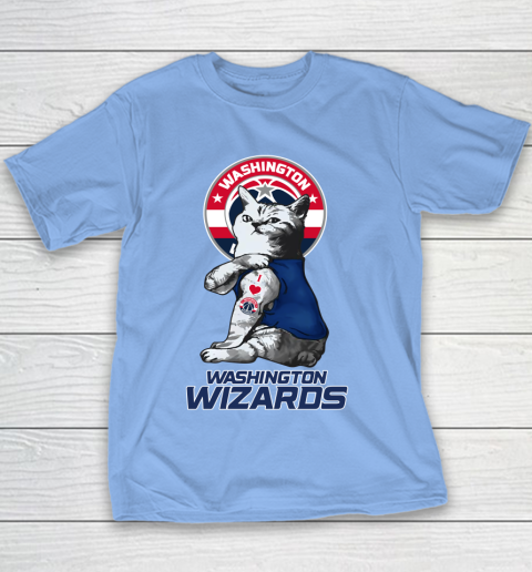 NBA Basketball My Cat Loves Washington Wizards Youth T-Shirt 8