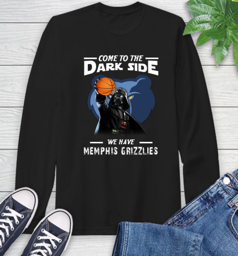 NBA Come To The Dark Side We Have Memphis Grizzlies Star Wars Darth Vader Basketball Long Sleeve T-Shirt