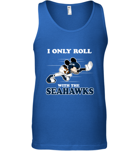 NFL Mickey Mouse I Only Roll With Seattle Seahawks Youth T-Shirt 