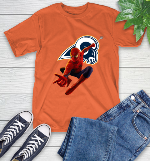 NFL Spider Man Avengers Endgame Football Los Angeles Rams T-Shirt 5