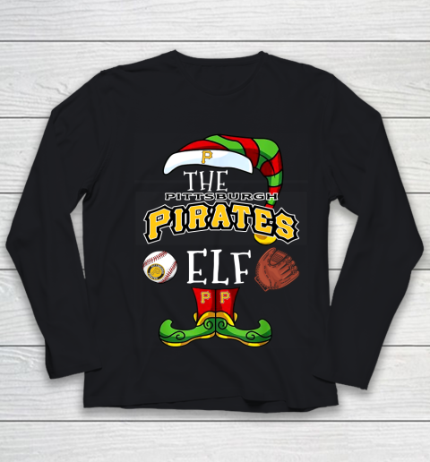Pittsburgh Pirates Christmas ELF Funny MLB Youth Long Sleeve